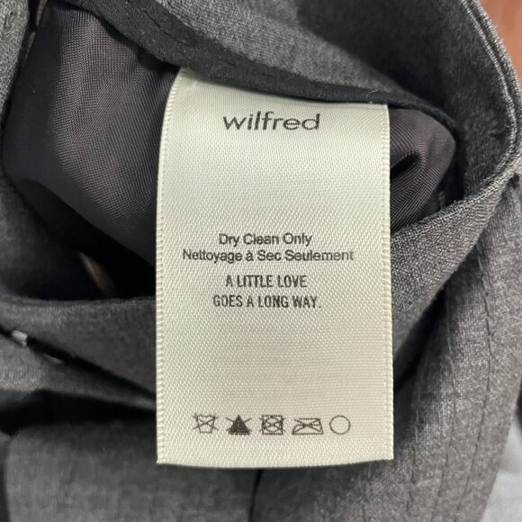 New Aritzia Wilfred Jallade Wool Blend Tie Crop Trouser Charcoal 0 $148 - Picture 7 of 8